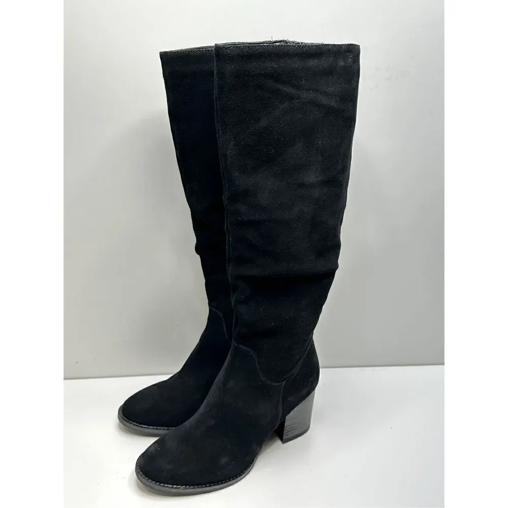 Blondo Nada Waterproof knee High‎ Black Leather Boots Size 6.5